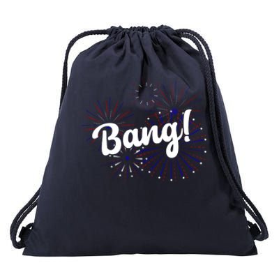 Bang 4th Of July Firework Drawstring Bag