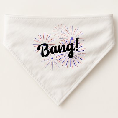 Bang 4th Of July Firework USA-Made Doggie Bandana
