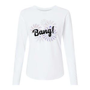 Bang 4th Of July Firework Womens Cotton Relaxed Long Sleeve T-Shirt