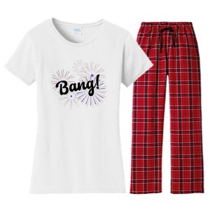 Bang 4th Of July Firework Women's Flannel Pajama Set