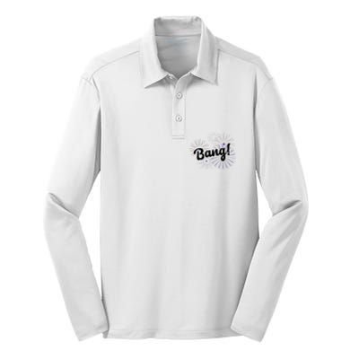 Bang 4th Of July Firework Silk Touch Performance Long Sleeve Polo