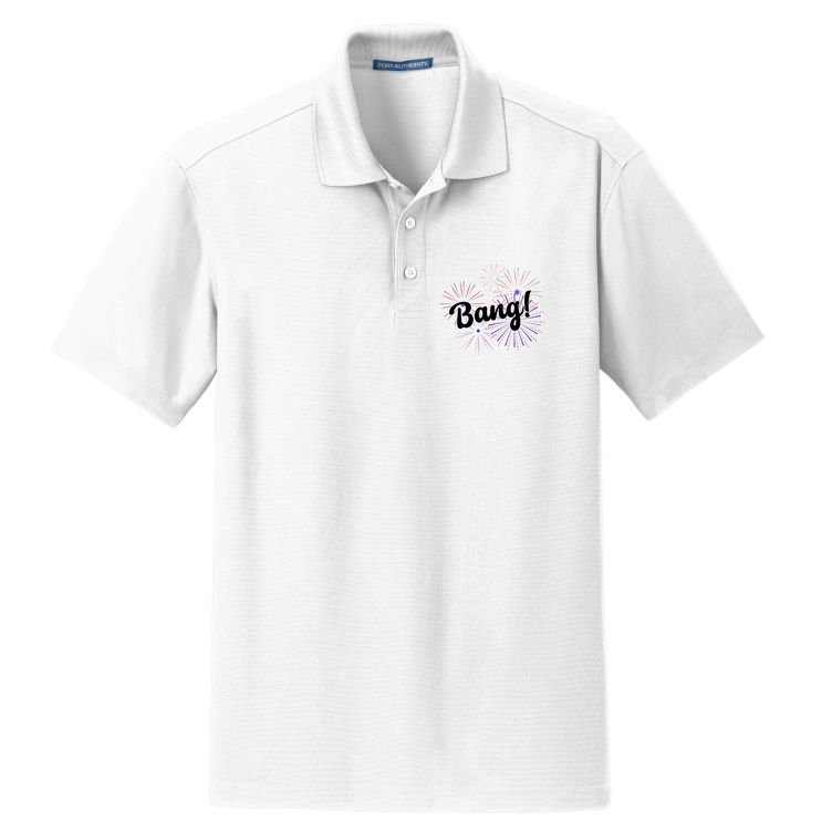 Bang 4th Of July Firework Dry Zone Grid Polo