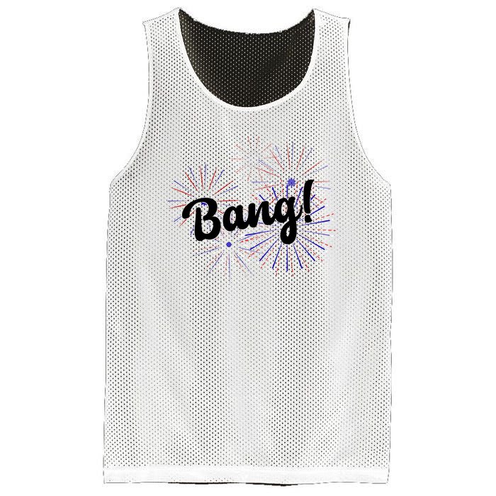 Bang 4th Of July Firework Mesh Reversible Basketball Jersey Tank