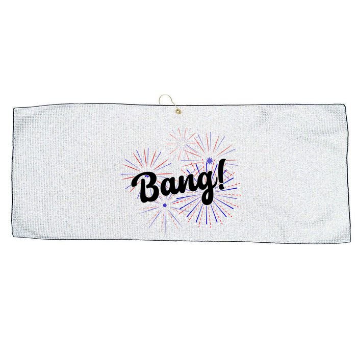 Bang 4th Of July Firework Large Microfiber Waffle Golf Towel