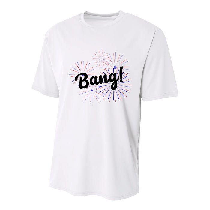 Bang 4th Of July Firework Youth Performance Sprint T-Shirt