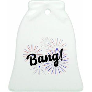 Bang 4th Of July Firework Ceramic Bell Ornament