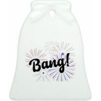 Bang 4th Of July Firework Ceramic Bell Ornament