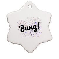 Bang 4th Of July Firework Ceramic Star Ornament