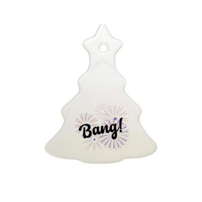 Bang 4th Of July Firework Ceramic Tree Ornament