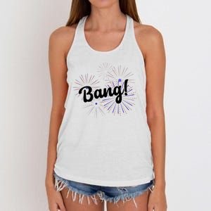 Bang 4th Of July Firework Women's Knotted Racerback Tank