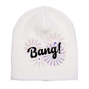 Bang 4th Of July Firework Short Acrylic Beanie