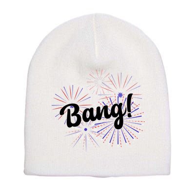 Bang 4th Of July Firework Short Acrylic Beanie