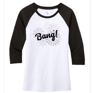 Bang 4th Of July Firework Women's Tri-Blend 3/4-Sleeve Raglan Shirt