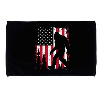 Bigfoot 4th of July American USA Flag Patriotic Microfiber Hand Towel