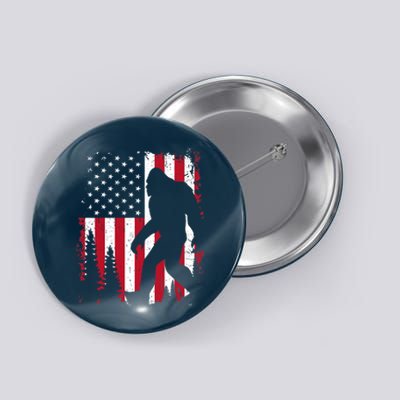 Bigfoot 4th of July American USA Flag Patriotic Button