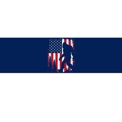 Bigfoot 4th of July American USA Flag Patriotic Bumper Sticker