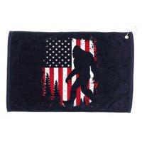 Bigfoot 4th of July American USA Flag Patriotic Grommeted Golf Towel