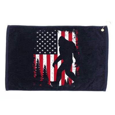 Bigfoot 4th of July American USA Flag Patriotic Grommeted Golf Towel