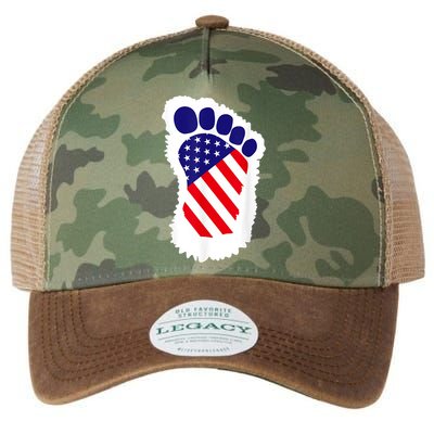 Bigfoot 4th Of July Bigfoot American Flag Legacy Tie Dye Trucker Hat