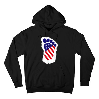 Bigfoot 4th Of July Bigfoot American Flag Hoodie