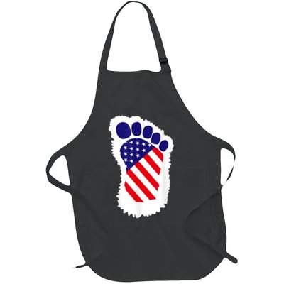 Bigfoot 4th Of July Bigfoot American Flag Apron