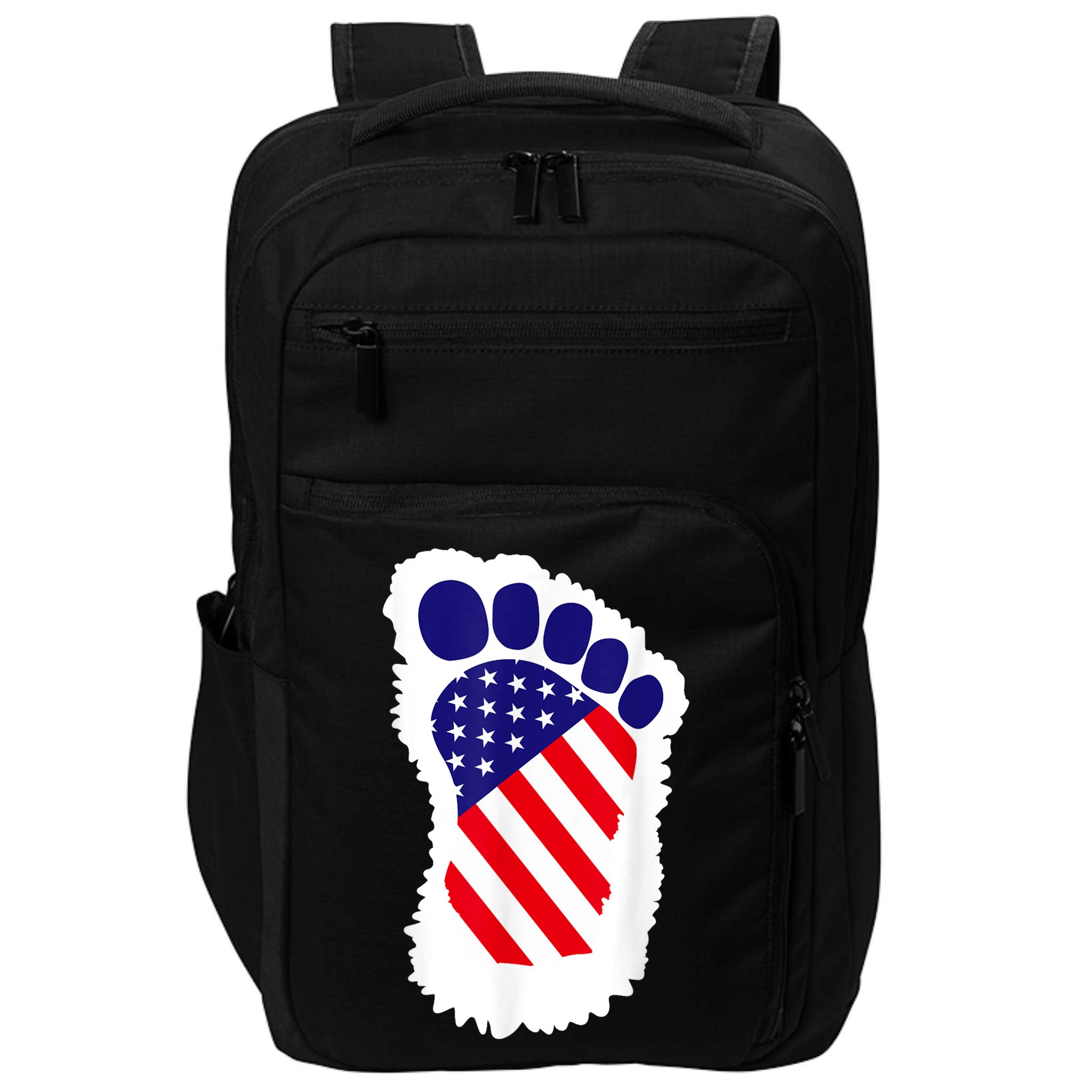 Bigfoot 4th Of July Bigfoot American Flag Impact Tech Backpack