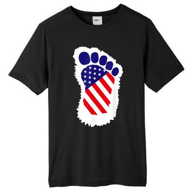 Bigfoot 4th Of July Bigfoot American Flag Tall Fusion ChromaSoft Performance T-Shirt