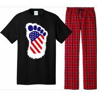 Bigfoot 4th Of July Bigfoot American Flag Pajama Set