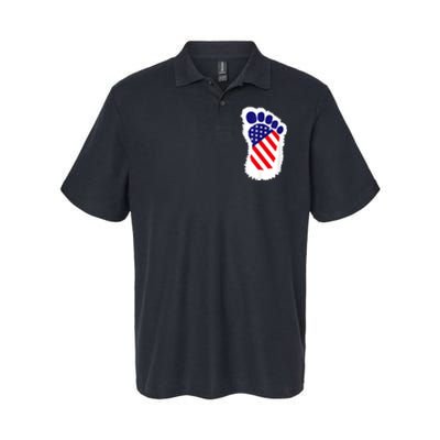 Bigfoot 4th Of July Bigfoot American Flag Softstyle Adult Sport Polo