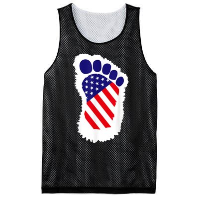 Bigfoot 4th Of July Bigfoot American Flag Mesh Reversible Basketball Jersey Tank