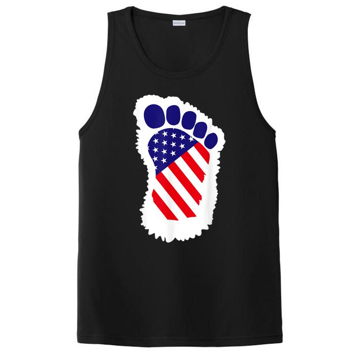 Bigfoot 4th Of July Bigfoot American Flag PosiCharge Competitor Tank