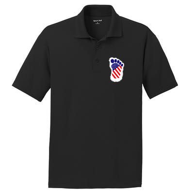 Bigfoot 4th Of July Bigfoot American Flag PosiCharge RacerMesh Polo