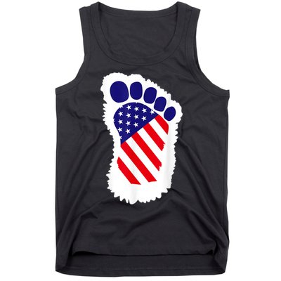 Bigfoot 4th Of July Bigfoot American Flag Tank Top