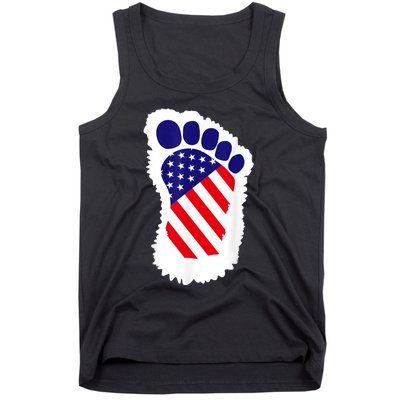 Bigfoot 4th Of July Bigfoot American Flag Tank Top