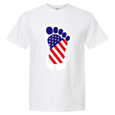 Bigfoot 4th Of July Bigfoot American Flag Garment-Dyed Heavyweight T-Shirt