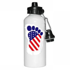 Bigfoot 4th Of July Bigfoot American Flag Aluminum Water Bottle