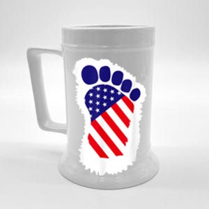 Bigfoot 4th Of July Bigfoot American Flag Beer Stein