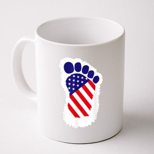 Bigfoot 4th Of July Bigfoot American Flag Coffee Mug