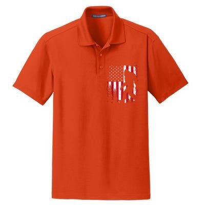 Bigfoot 4th Of July American Usa Flag Patriotic Dry Zone Grid Polo