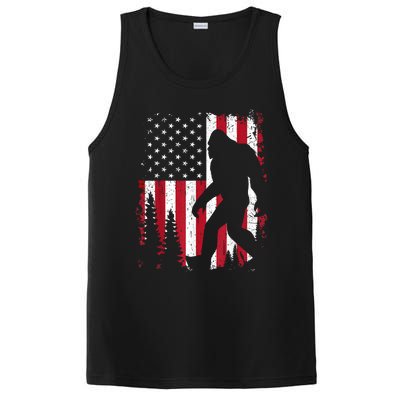 Bigfoot 4th Of July American Usa Flag Patriotic PosiCharge Competitor Tank