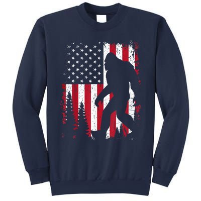 Bigfoot 4th Of July American Usa Flag Patriotic Sweatshirt