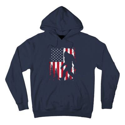 Bigfoot 4th Of July American Usa Flag Patriotic Tall Hoodie