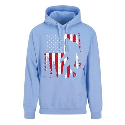 Bigfoot 4th Of July American Usa Flag Patriotic Unisex Surf Hoodie