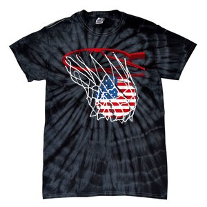 Basketball 4th Of July American Flag Patriotic Tie-Dye T-Shirt