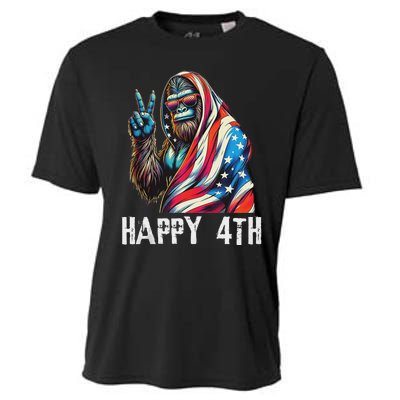 Bigfoot 4th Of July Happy 4th Patriotic Usa Teens Tank Top Cooling Performance Crew T-Shirt