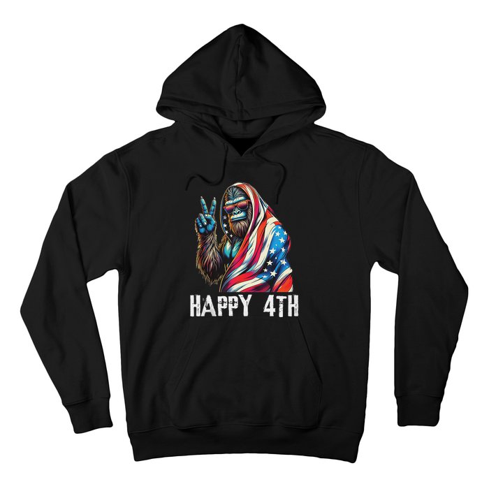 Bigfoot 4th Of July Happy 4th Patriotic Usa Teens Tank Top Hoodie