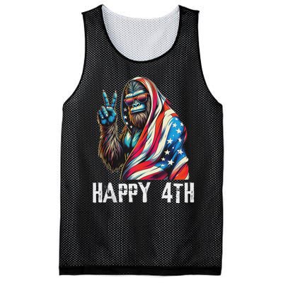 Bigfoot 4th Of July Happy 4th Patriotic Usa Teens Tank Top Mesh Reversible Basketball Jersey Tank