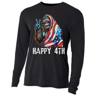 Bigfoot 4th Of July Happy 4th Patriotic Usa Teens Tank Top Cooling Performance Long Sleeve Crew