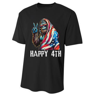 Bigfoot 4th Of July Happy 4th Patriotic Usa Teens Tank Top Performance Sprint T-Shirt