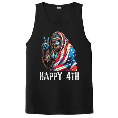 Bigfoot 4th Of July Happy 4th Patriotic Usa Teens Tank Top PosiCharge Competitor Tank